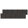 vidaXL Gjerdesett 10 stk. 1737 x 186 cm WPC og Aluminium Svart