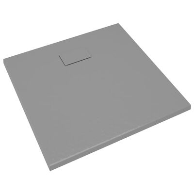 vidaXL Dusjbrett SMC grå 90x80 cm