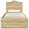 vidaXL Sengestamme med hodegjerde Sonoma 90 x 190 cm Massiv furu