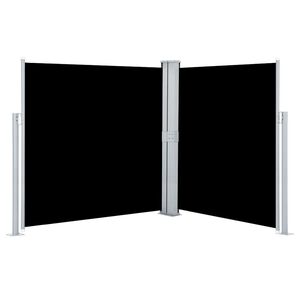 vidaXL Uttrekkbar sidemarkise 140x600 cm svart