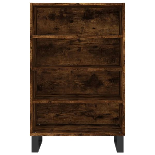 vidaXL Highboard røkt eik 57x35x90 cm konstruert tre