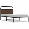 vidaXL Sengeramme uten madrass brun eik 100x200 cm konstruert tre