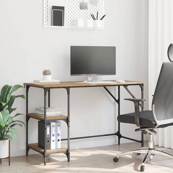 vidaXL Skrivebord Artisan Eik 120 x 50 x 75 cm Konstruert tre