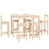 vidaXL Barsett 7 deler heltre furu