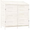 vidaXL Hageskur hvit 102x52x112 cm heltre gran