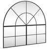 vidaXL Veggspeil svart 100x90 cm buet jern