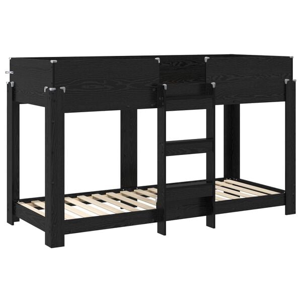 vidaXL K&oslash;yeseng for Barn Svart Eik 80 x 190 cm Konstruert tre