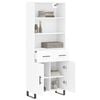 vidaXL Highboard hvit 69,5x34x180 cm konstruert tre