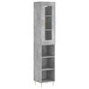 vidaXL Highboard betonggr&aring; 34,5x34x180 cm konstruert tre