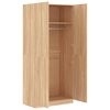 vidaXL Garderobe sonoma eik 90x52x200 cm konstruert tre