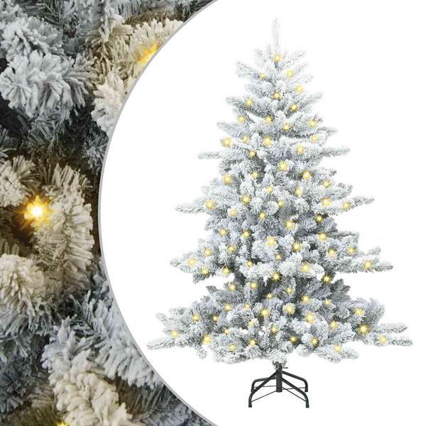 vidaXL Kunstig sammensatt juletre med 150 LED med stativ 150 cm PVC