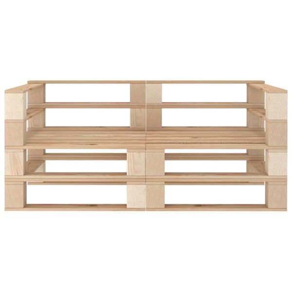 vidaXL 2-seters pallesofa for hage tre