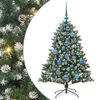 vidaXL Kunstig juletre med 150 LED gr&oslash;nn 120 cm PVC og plast og st&aring;l