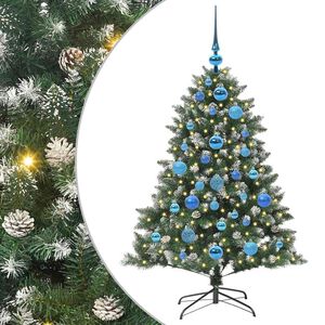 vidaXL Kunstig juletre med 150 LED gr&oslash;nn 120 cm PVC og plast og st&aring;l