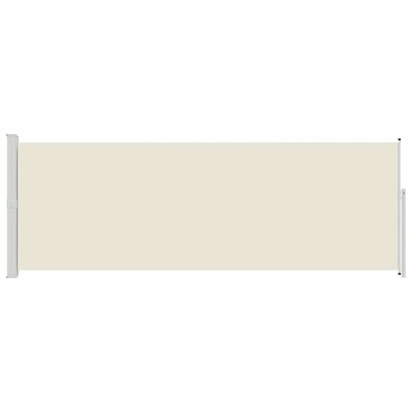 vidaXL Uttrekkbar sidemarkise 160 x 500 cm kremhvit