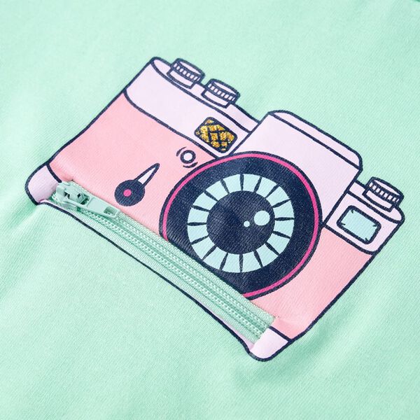 T-skjorte for barn knallgr&oslash;nn 92