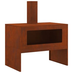 vidaXL B&aring;lplass Brun 80 x 50 x 96 cm Cortenst&aring;l