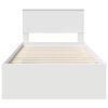 vidaXL Sengestamme med hodegjerde Hvit 100 x 200 cm Massiv furu