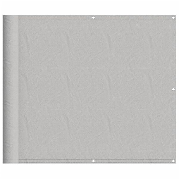 vidaXL Balkongskjerm lysegr&aring; 90x500 cm 100% polyester oxford