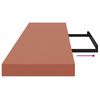 vidaXL Vegghylle Veggmontert R&oslash;d 120 x 23,5 x 4 cm Konstruert tre