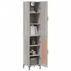 vidaXL Highboard gr&aring; sonoma 34,5x34x180 cm konstruert tre