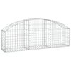 vidaXL Gabionkurv buet 150x30x40/60 cm galvanisert jern