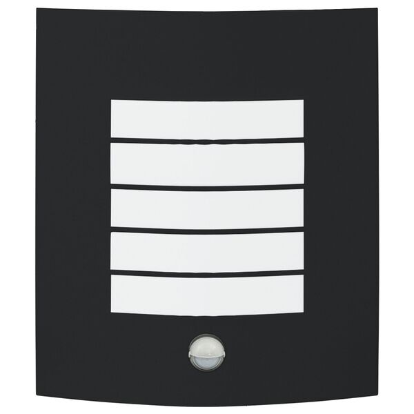 vidaXL Utevegglampe Svart 23.5 x 10.5 x 26 cm Rustfritt stål