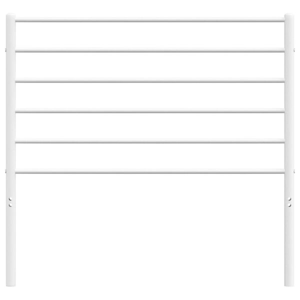 vidaXL Utskiftbar sengegavl i metall hvit 80 cm