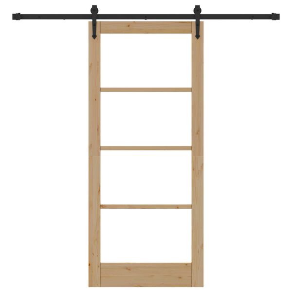 vidaXL Skyved&oslash;r Naturlig og svart 86 x 198,5 cm