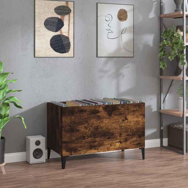 vidaXL Hifi-benk r&oslash;kt eik 74,5x38x48 cm konstruert tre