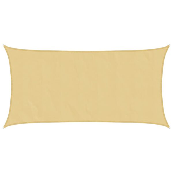 vidaXL Solseil sand 6x3 m 100% polyester oxford