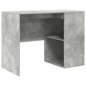 vidaXL Skrivebord Betonggr&aring; Konstruert tre 102 x 50 x 75 cm