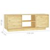 vidaXL TV-benk 110x30x40 cm heltre furu