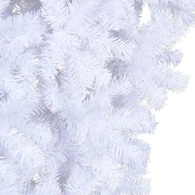 vidaXL Opp-ned kunstig juletre med stativ hvit 120 cm