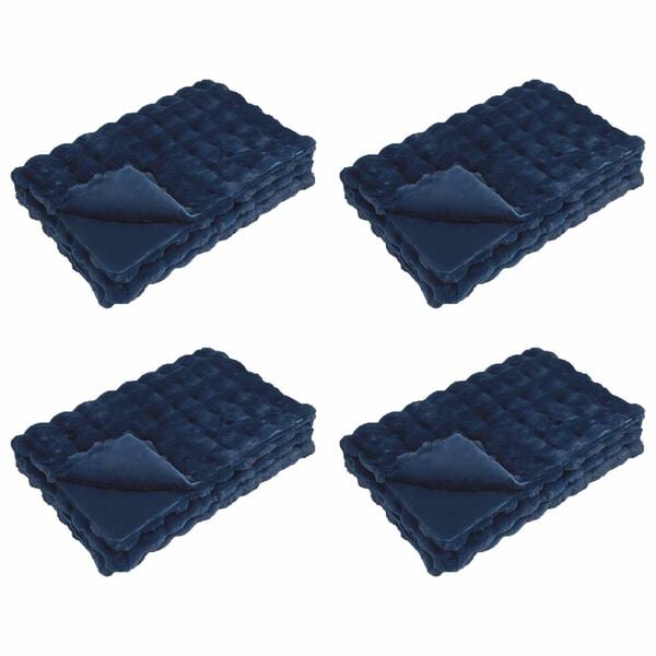 vidaXL Skliikkerteppe / pledd i kunstig kaninpels Olite 4 pcs