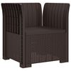 vidaXL 1-seters Stol Rattan Utseende PP Brun