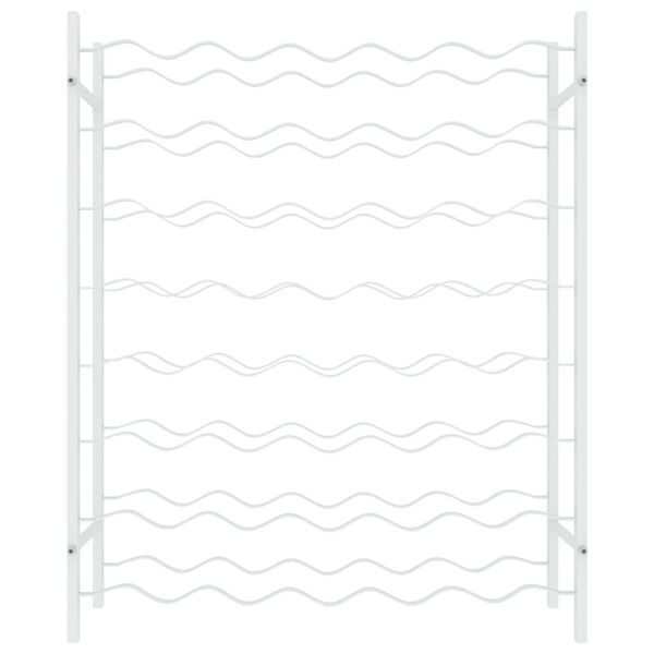 vidaXL Vinstativ for 48 flasker metall hvit