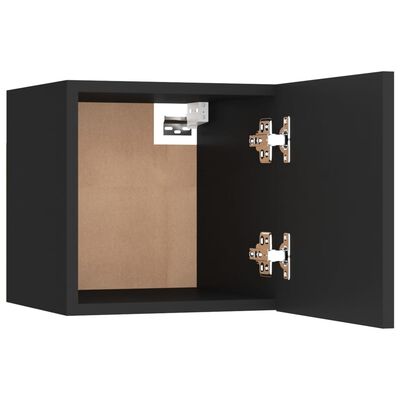 vidaXL Nattbord svart 30,5x30x30 cm sponplate