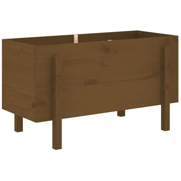 vidaXL H&oslash;ybed for hage honningbrun 101x50x57 cm heltre furu