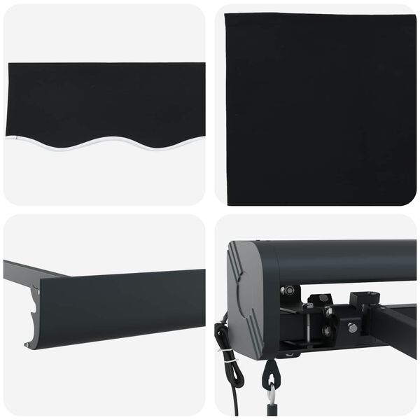 vidaXL Markise Svart 400 x 300 x 165 cm Polyester og aluminium