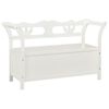 vidaXL Benk hvit 107x45x75,5 cm heltre gran