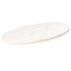 vidaXL Bordplate hvit 80x40x2,5 cm heltre furu oval