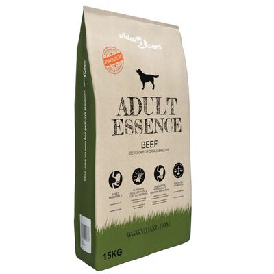 vidaXL Premium tørr hundemat Adult Essence Beef 15 kg
