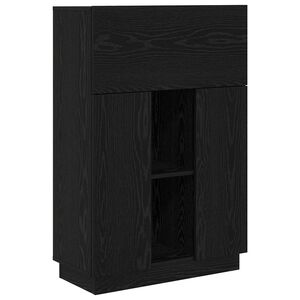 vidaXL Skrivebord Svart Eik 71.5 x 31.5 x 106.5 cm Konstruert tre