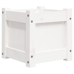 vidaXL Hageplantekasse hvit 31x31x31 cm heltre furu