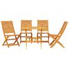 vidaXL Hage Spisegruppe 5 pcs Brun heltre akasie