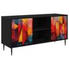 vidaXL TV-skap HEESCH 102 x 33 x 51 cm Svart eik Konstruert tre
