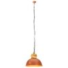 vidaXL Industriell hengelampe kobber rund 32 cm E27 heltre mango
