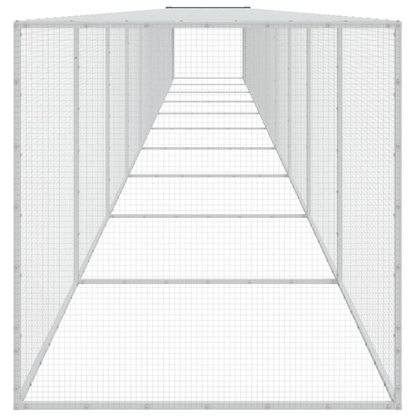 vidaXL Kyllingbur med tak antrasitt 1003x98x90 cm galvanisert st&aring;l