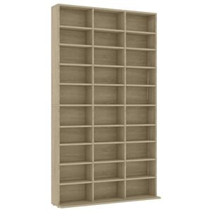 vidaXL CD-hylle sonoma eik 102x23x177,5 cm konstruert tre